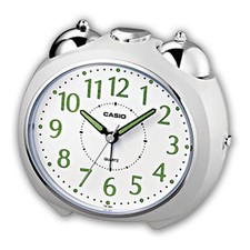 Casio Analog Wecker Bell Alarm mit Snooze Weiss TQ-369-7EF