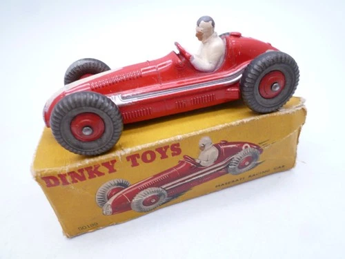 VINTAGE DINKY TOYS 23N MASERATI GP RACING CAR IN ORIGINAL PART BOX 1954