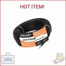 UBOORY 18 Gauge Wire 2 Conductor 100FT, 18/2 Low Voltage Landscape Wire, for Low