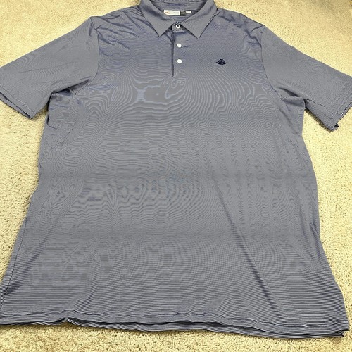 KJUS Soren Herren 2XL blau gestreift UPF 50+ Kurzarm Performance Poloshirt Logo - Bild 2 von 8