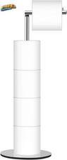 Toilet Paper Holder Stand Free Standing Toilet Paper Roll Holder with Reserve