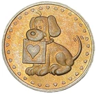 1/4 oz .999 Silver Valentine’s Day Dog Round - Love Today Tomorrow Always TONED