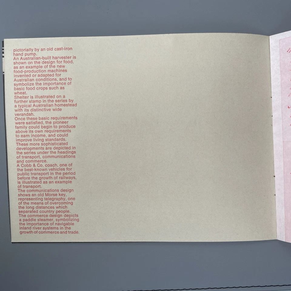 1972 Australia booklet with a ‘Pioneer stamp series’ set of 7 stamps - MNH - Image 3 of 4