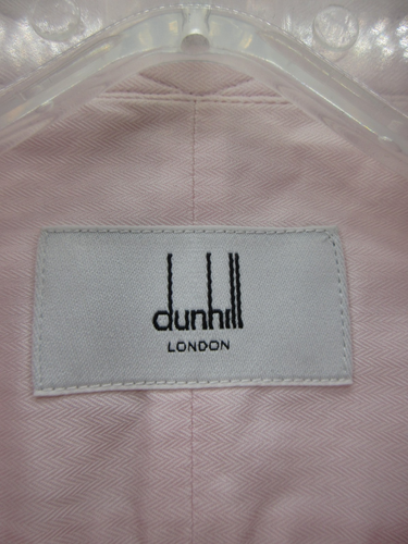 Dunhill Shirt Men Large Pink Button Up Dress Shirt Preppy Business Long Sleeve - Picture 9 of 10
