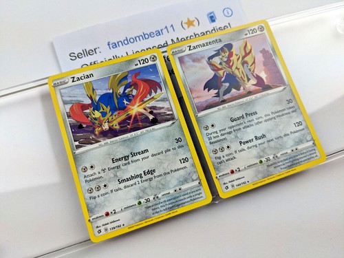 Carte ZACIAN ZAMAZENTA Spada e Scudo Scontro Ribelle 2020 Pokemon 139/192 140/192 - Foto 4 di 7