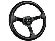 14 Leather 6-bolt Steering Wheel Kit Compatible With 1976-95 Jeep 4x4