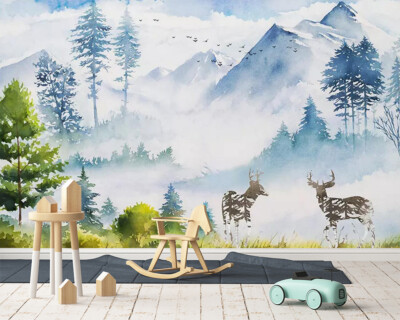3D Schneeberg ZHUC9528 Tapete Wandbild Fototapete Abnehmbarer Ann