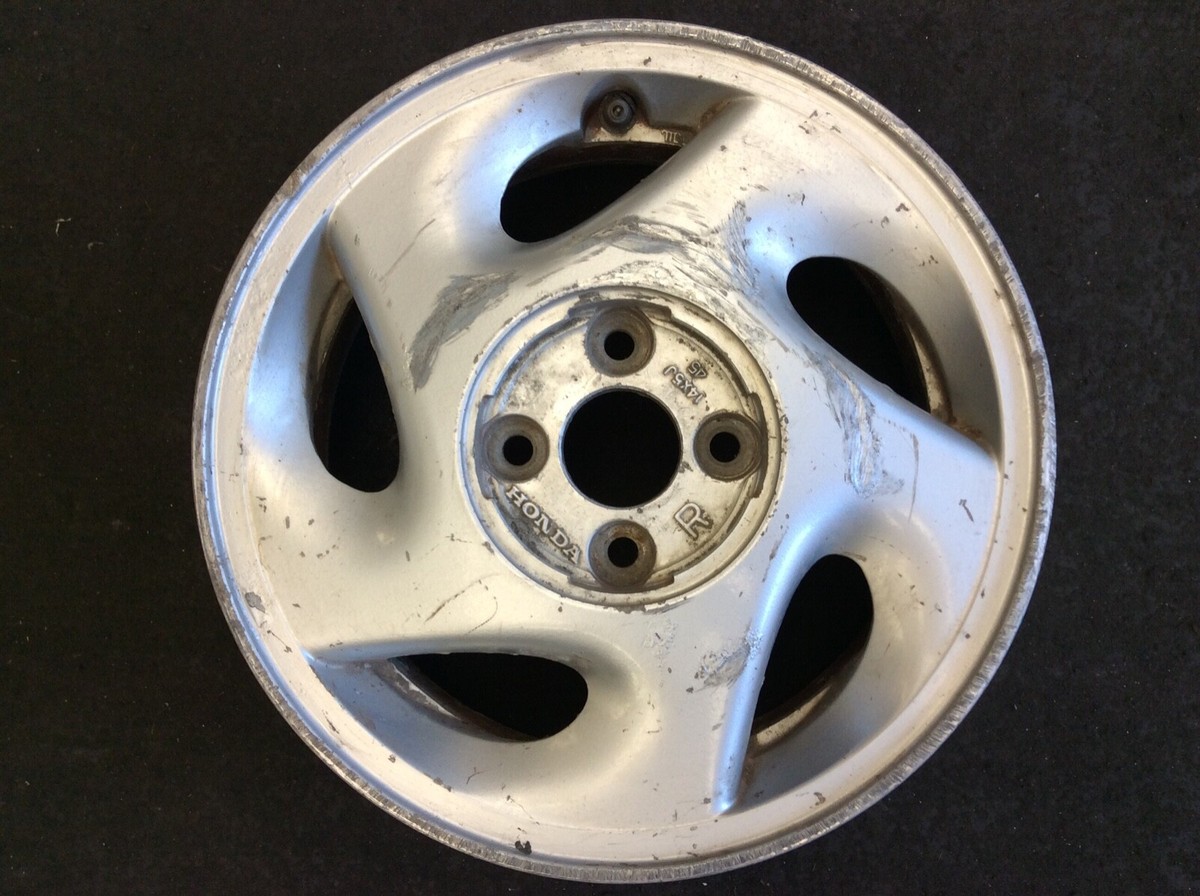 90 91 CRX Si One (1) Right Aluminum Alloy Wheel Rim Disk 5Jx14 5