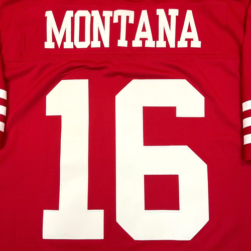 New Mitchell & Ness Joe Montana San Francisco 49ers SEWN Legacy Jersey 2XL $160 - Picture 11 of 14