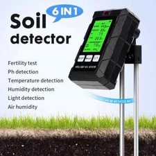 6in1 Soil Detector Tester pH Temperature Humidity Sunlight Air Moisture Nutrient