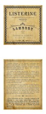 Vintage Image Reproduced Victorian Listerine Labels Waterslide Decals LAB440