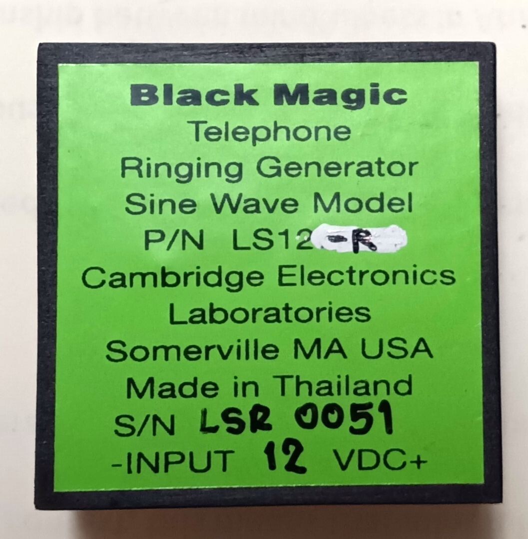Telephone Ringing Generator Sine Wave 12 Vin *variable frequency output*
