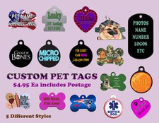 Custom Printed Aluminum Pet / Dog Tags