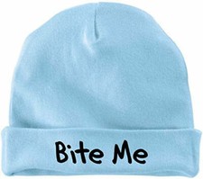 Bite Me Funny Baby Cap Soft Warm Cotton Infant Hat Baby Beanie