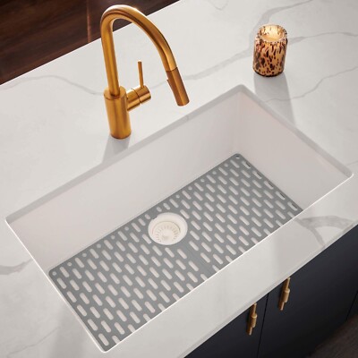 Ruvati 30x18'' Undermount Granite Composite Kitchen Sink- RVG2030WH