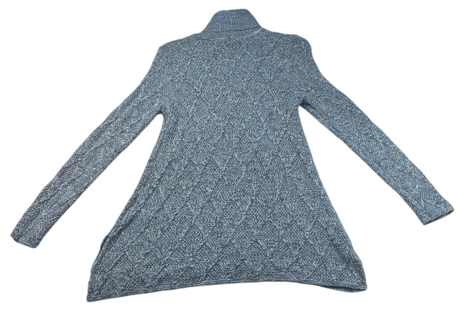Eight Eight Eight Sweater Womens Size Small Blue 100% Cotton Knit  Turtleneck - Image 2 of 4