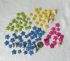 Dress It Up Jesse James Shanks & Embellishments Lot Of 99 Flowers, Cones