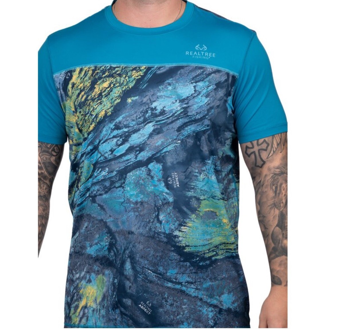 T-shirt De Pêche Homme Realtree – Manches Courtes – 2XL – UPF30 – Neuf Avec étiquettes