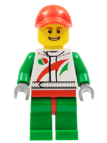 LEGO RACE CAR MECHANIC MINIFIG from set 60025 CITY minifigure cty0390 - 第 1/2 張圖片