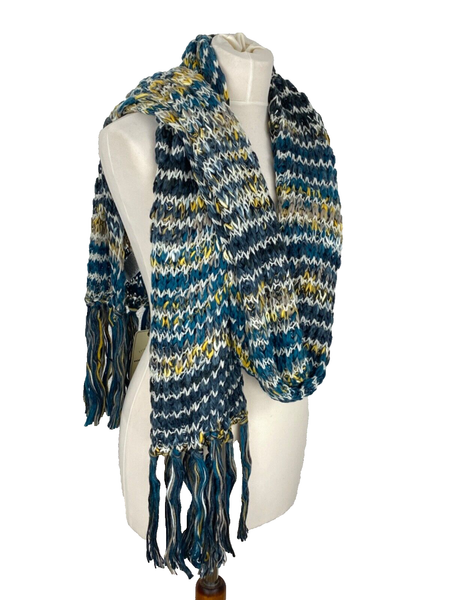 Schal Scarf Winterschal Strickschal Damen Blau Polyacryl Lang Warm Tom Tailor-image
