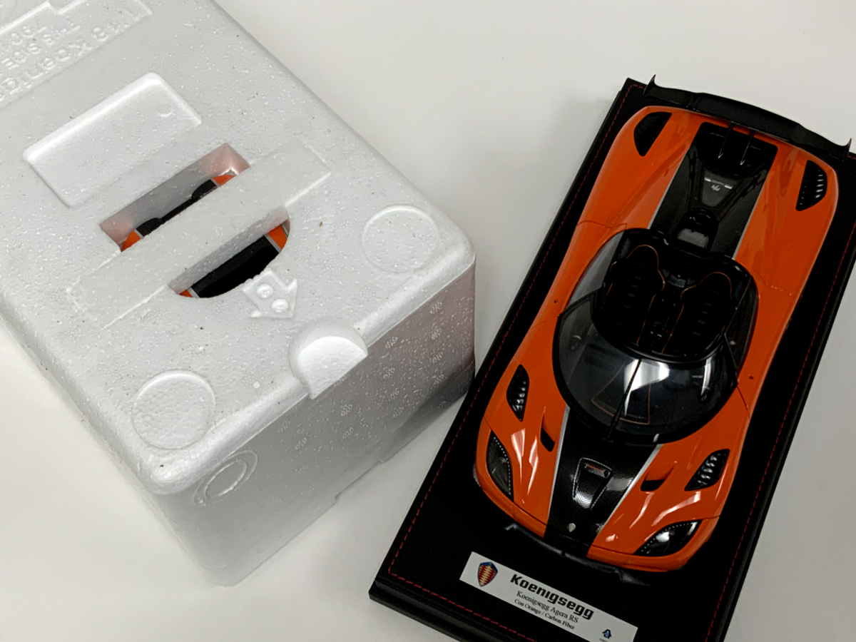 1/18 AutoArt Koenigsegg Agera RS Cone Orange / Carbon Fiber 79023
