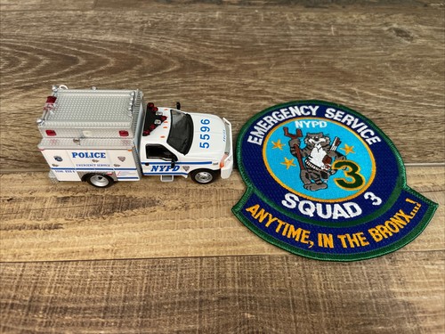Code 3 Collectibles NYPD 1992 Ford Radio Emergency Truck #6, 12551, 2003 & Patch