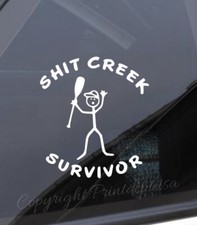 Shlt Creek Survivor Vinyl Decal Sticker Car Truck Window Wall Bumper Funny White Shlt Creek Survivor Vinyl Decal Sticker Car Truck Window Wall Bumper Funny White