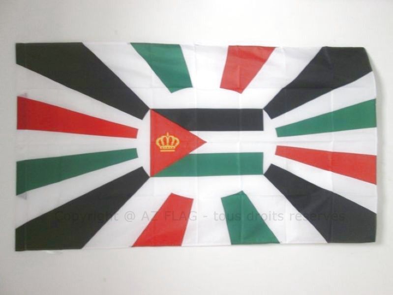 Drapeau Jordanie 150x90cm anti-effilochage pour événements extérieurs