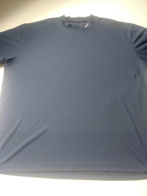 Download Nike Dri Fit Mock Neck T Shirt Size 3XL Blue Short Sleeve 100% Polyester | eBay