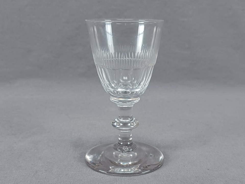 Pittsburgh New England Hand Blown Panel & Rays Cut Flint Glass Wine