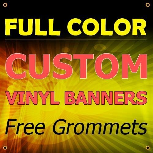Striscioni personalizzati 6' x 15' in vinile a colori per interni/esterni con passante - Foto 1 di 1