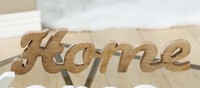 Schriftzug Home Holz Hellbraun 39 Cm (G41520) Dekoobjekt