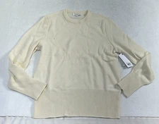 Equipment Nature White Sanni Cashmere Crewneck Pullover Sweater Womens Size M