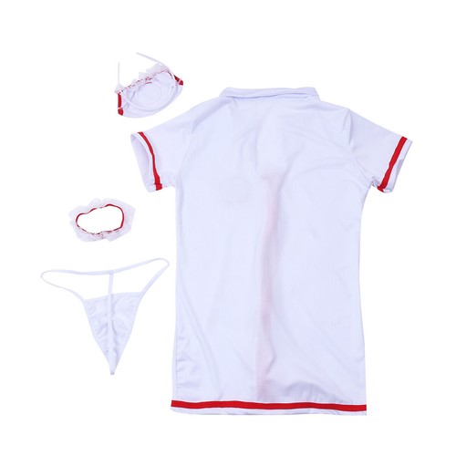 Women's Sexy Nurse Costume Cosplay Uniform Outfit G-string Fancy Dress Lingerie - Picture 4 of 9