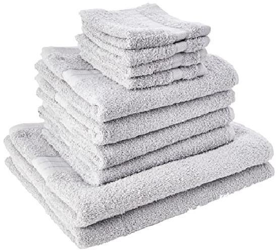 Highams morbido asciugamani Set Regalo, Cotone, Grigio Argento, 10 pezzi