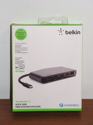 Belkin Thunderbolt 3 Dock Mini Station-Dock für Mac OS und Windows USB-C Laptops