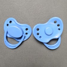 2PCS Blue Magnetic Pacifier for Reborn Baby Dolls Pacifier Supply Accessory DIY