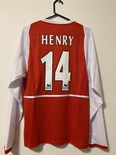The Invincibles ARSENAL 2004 HENRY 14 HOME JERSEY LONG SLEEVES