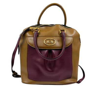 La Martina Borsa A Spalla Crossbody In Pelle Di Vitello Marrone