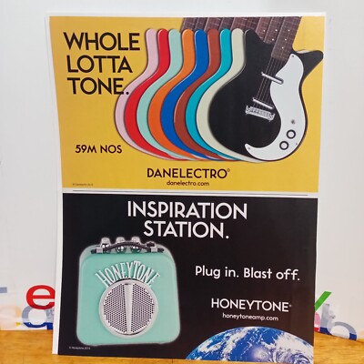 DANELECTRO GUITARS AMPS WHOLE LOTTA TONE GUITAR  PRINT AD 11 X 8.5  B6