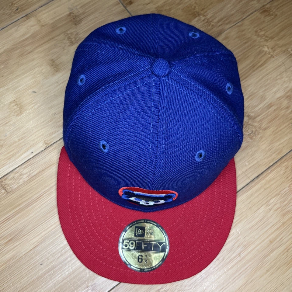 New Era 59FIFTY Chicago Cubs 1979 Cooperstown Wool Fitted 6 7/8 Hat Cap Blue/Red - Image 2 of 4
