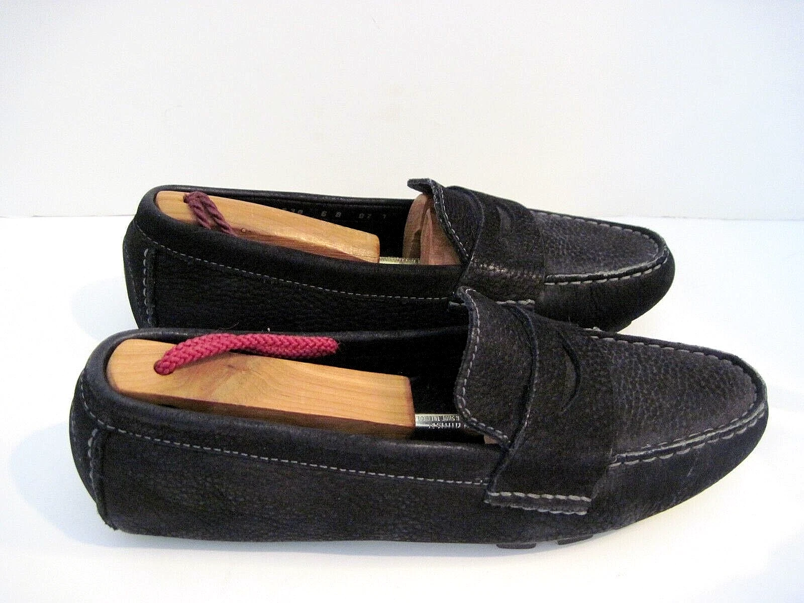 NIKE Mocassini Cole Haan Nke Air donna morbidi neri nabuk scarpe da guida penny taglia 6 B