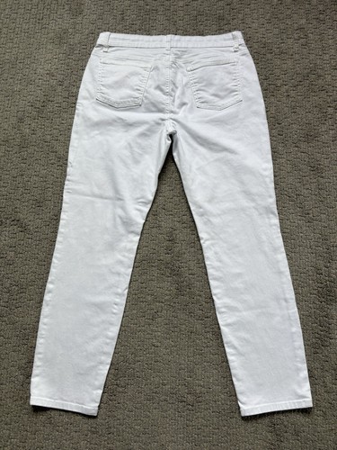 Eileen Fisher System Organic Cotton Jeans Size 10 Slim Fit Ankle White - Picture 4 of 10