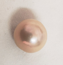 Huge 15mm South Sea Genuine Golden Pink Round Loose Pearl Undrilled Jewelry 5