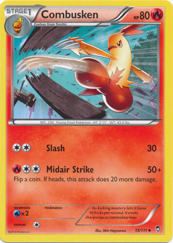 Pokemon - Combusken - 13/111 - Uncommon - XY - Furious Fists - NM