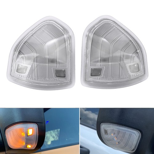 Smoked LED Side Mirror Turn Signal Lights – For Dodge Ram 1500 2500 – Sequential, Puddle Lamp, CANbus – Replaces 68064949AA 68232478AA