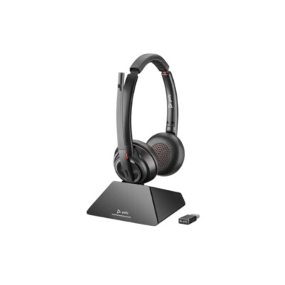 Poly Savi 8220 UC Stereo Wireless Binaural Headset 180 m Wireless Reichweite - schwarz