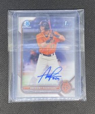Anthony Rodriguez 2022 1st Bowman Chrome Rookie Prospect RC Auto #CPA-ARZ Giants