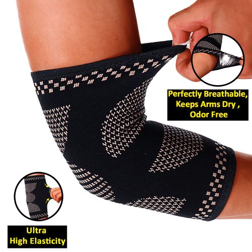 CFR Tennis Elbow Brace Support Arthritis Tendonitis Golfer Arm Joint Pain Copper - Picture 4 of 26
