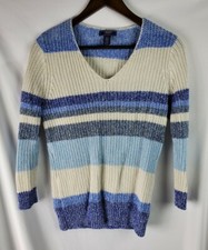 Chaps Denim Sweater Pullover Size XL Big Girl's Multicolored Used